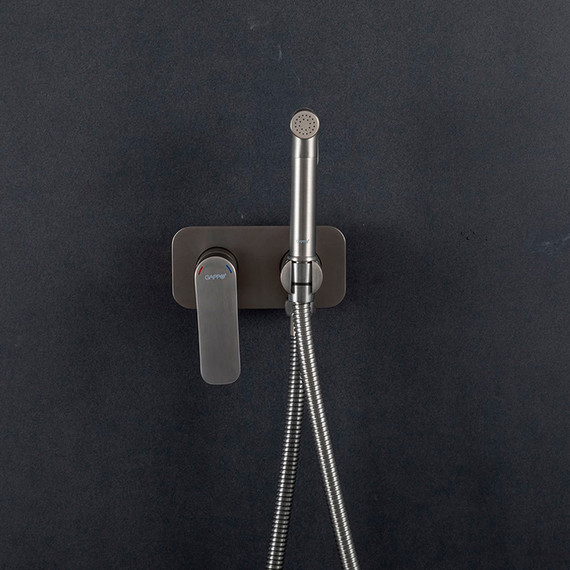 Набор для гигиенического душа Gappo G48-9 G7248-92, оружейная сталь - фото, картинка 2 Набор для гигиенического душа Gappo G48-9 G7248-92, оружейная сталь - фото 2