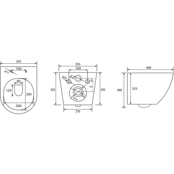 Унитаз подвесной безободковый Abber Bequem AC1100TMW с крышкой микролифт, белый матовый (система смыва Торнадо), Цвет производителя: белый матовый - фото 10