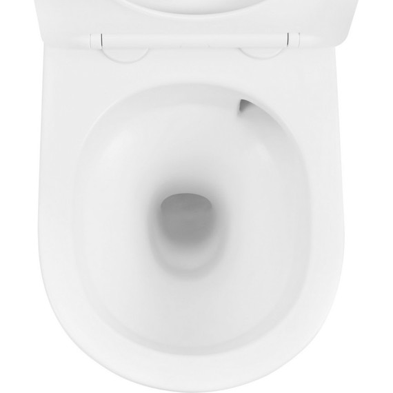 Унитаз подвесной безободковый Abber Bequem AC1100TMW с крышкой микролифт, белый матовый (система смыва Торнадо), Цвет производителя: белый матовый - фото 6