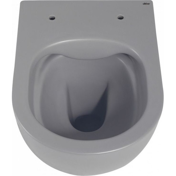 Унитаз подвесной безободковый Abber Bequem AC1101TMG с крышкой микролифт, серый матовый (система смыва Торнадо) - фото, картинка 6 Унитаз подвесной безободковый Abber Bequem AC1101TMG с крышкой микролифт, серый матовый (система смыва Торнадо) - фото 6