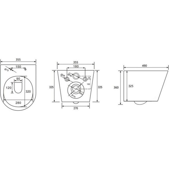 Унитаз подвесной безободковый Abber Bequem AC1102TMG с крышкой микролифт, серый матовый (система смыва Торнадо), Цвет производителя: серый - фото 10