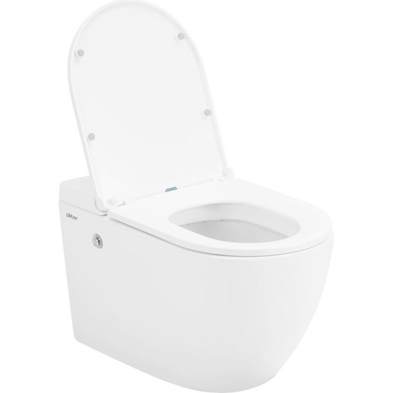 Унитаз подвесной безободковый с импульсным смывом Abber Bequem AC1108P с крышкой микролифт, белый - фото, картинка 2 Унитаз подвесной безободковый с импульсным смывом Abber Bequem AC1108P с крышкой микролифт, белый - фото 2