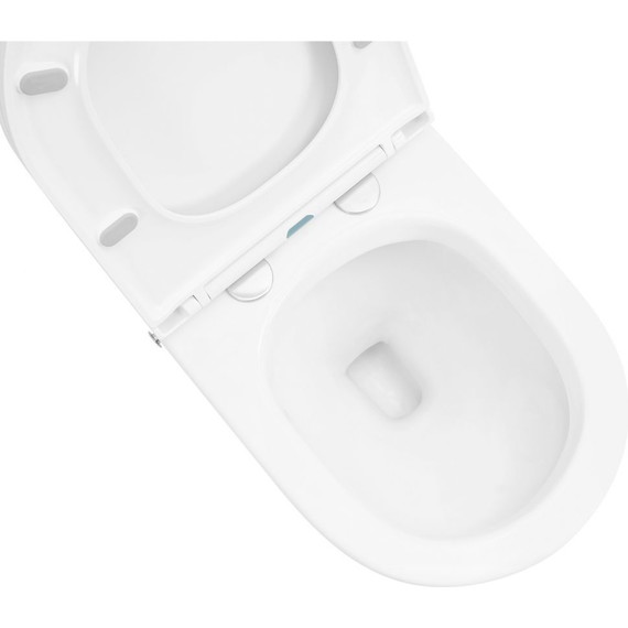 Унитаз подвесной безободковый с импульсным смывом Abber Bequem AC1108P с крышкой микролифт, белый - фото, картинка 4 Унитаз подвесной безободковый с импульсным смывом Abber Bequem AC1108P с крышкой микролифт, белый - фото 4