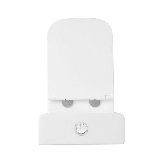 Унитаз-компакт безободковый Abber Rechteck AC1210T с крышкой микролифт, белый (система смыва Торнадо), Цвет производителя: белый - фото 7