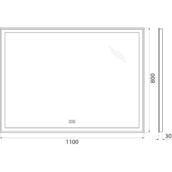 Зеркало BelBagno SPC-GRT-1100-800-LED-TCH-WARM 110 см - фото 9