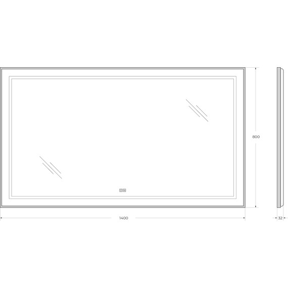 Зеркало BelBagno 140x80 см SPC-KRAFT-1400-800-LED-TCH-WARM-NERO - фото 9