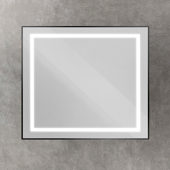 Зеркало BelBagno 90x80 см SPC-KRAFT-900-800-SENS-NERO - фото 3