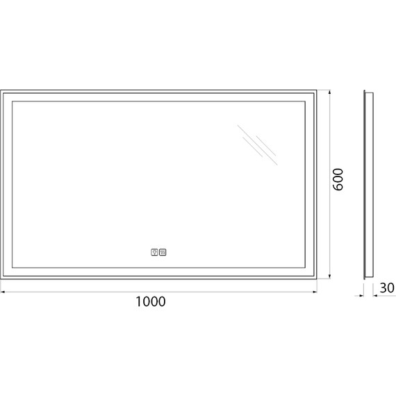 Зеркало BelBagno 100x60 см SPC-GRT-1000-600-LED-TCH-WARM - фото, картинка 9 Зеркало BelBagno 100x60 см SPC-GRT-1000-600-LED-TCH-WARM - фото 9