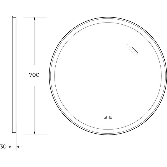 Зеркало BelBagno 70 см SPC-RNG-700-LED-TCH-SND (с голосовым управлением) - фото 10
