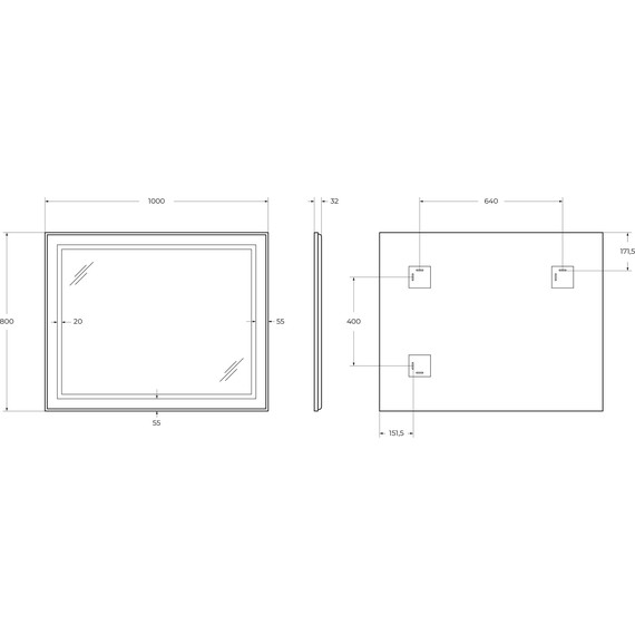 Зеркало BelBagno 100x80 см SPC-KRAFT-1000-800-SENS-NERO - фото 10