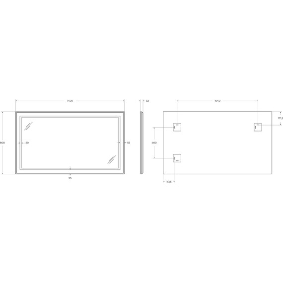 Зеркало BelBagno 140x80 см SPC-KRAFT-1400-800-SENS-AL - фото 10