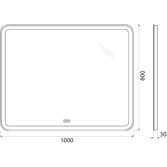 Зеркало BelBagno 100x80 см SPC-MAR-1000-800-LED-TCH-WARM - фото, картинка 9 Зеркало BelBagno 100x80 см SPC-MAR-1000-800-LED-TCH-WARM - фото 9