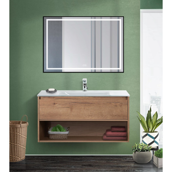 Зеркало BelBagno 100x80 см SPC-KRAFT-1000-800-LED-TCH-WARM-NERO - фото 8