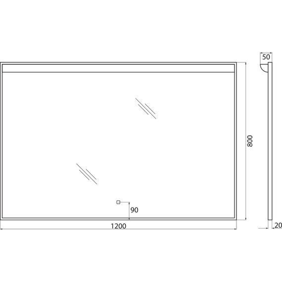Зеркало BelBagno Uno 120 см SPC-UNO-1200-800-TCH - фото, картинка 9 Зеркало BelBagno Uno 120 см SPC-UNO-1200-800-TCH - фото 9