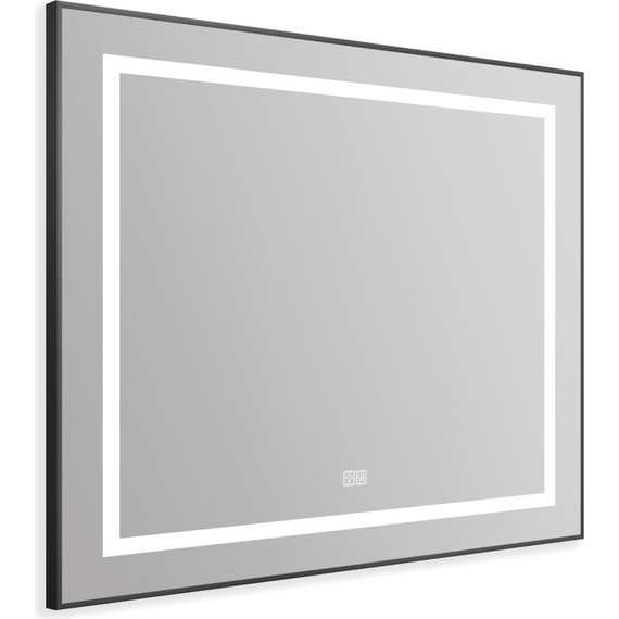 Зеркало BelBagno 88x78 см SPC-KRAFT-885-785-TCH-WARM-NERO, черный - фото 2