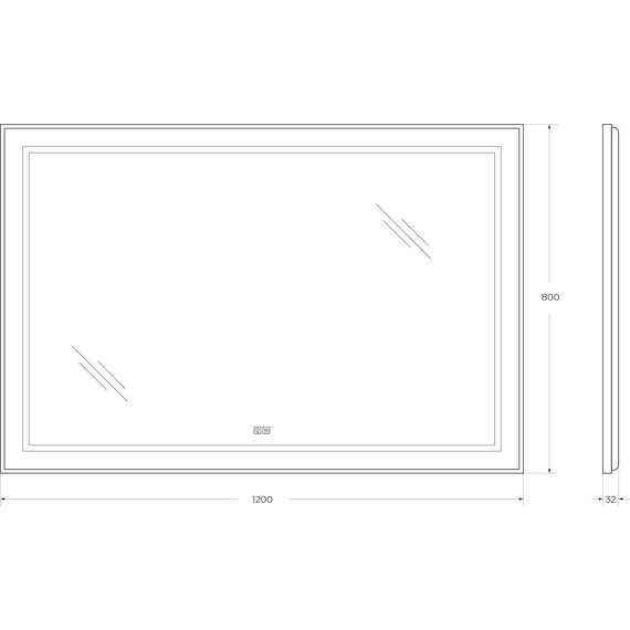 Зеркало BelBagno 120x80 см SPC-KRAFT-1200-800-LED-TCH-WARM - фото 9