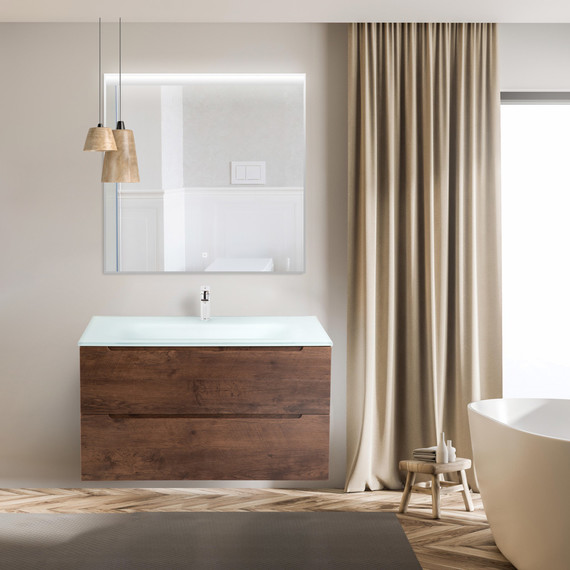 Зеркало BelBagno Uno 90 см SPC-UNO-900-800-TCH - фото 8