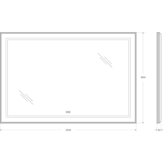 Зеркало BelBagno 120x80 см SPC-KRAFT-1200-800-LED-TCH-WARM-NERO - фото 9
