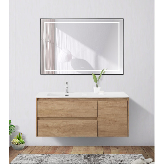 Зеркало BelBagno 120x80 см SPC-KRAFT-1200-800-LED-TCH-WARM-NERO - фото 8