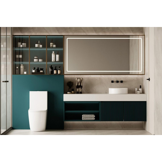 Унитаз-компакт безободковый Abber Bequem AC1110T с крышкой микролифт, белый (система смыва Торнадо) - фото 6