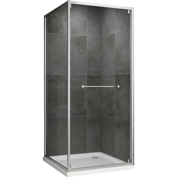 Душевое ограждение Abber Schwarzer Diamant 90x90 см AG0A090, хром/прозрачное - фото 