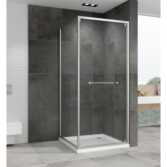 Душевое ограждение Abber Schwarzer Diamant 90x90 см AG0A090, хром/прозрачное - фото 2