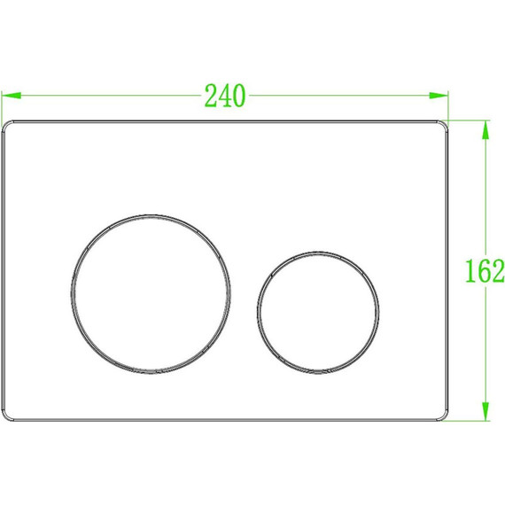 Кнопка смыва Azario AZ-003.06, хром матовый - фото 2
