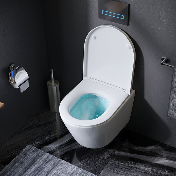 Унитаз подвесной безободковый Am.Pm Sense C741701SC с крышкой микролифт - фото 3