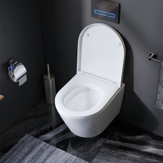 Унитаз подвесной безободковый Am.Pm Sense C741701SC с крышкой микролифт - фото 4