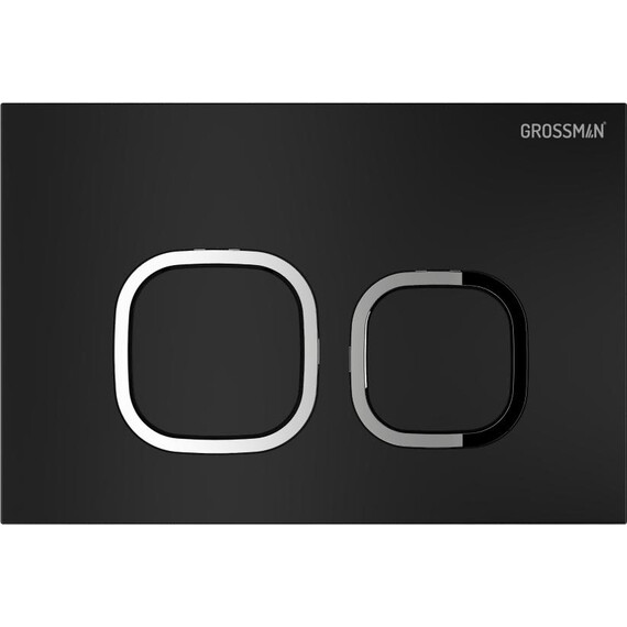 Инсталляция с подвесным унитазом комплект: Grossman Cosmo 900.K31.01.000 с подвесным безободковым унитазом GR-4455BMSQ сиденье микролифт, крепление, кнопка смыва 700.K31.02.210.210 чёрный матовый - фото 3
