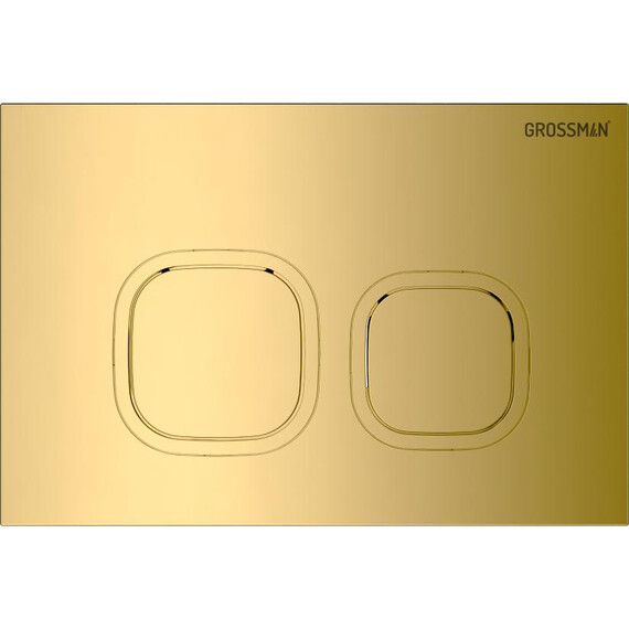 Инсталляция с подвесным унитазом комплект: Grossman Cosmo 900.K31.01.000 с подвесным безободковым унитазом GR-4455BMSQ сиденье микролифт, крепление, кнопка смыва 700.K31.02.300.300 золото глянцевое - фото 3