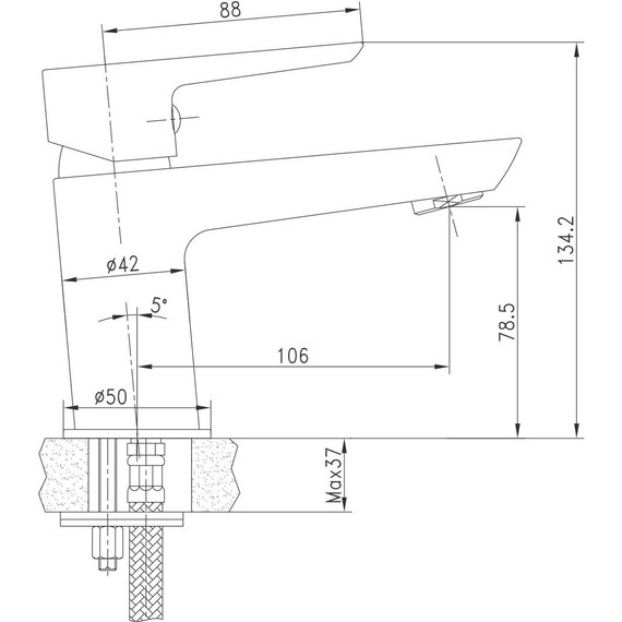 Набор смесителей 3 в 1 для ванны с коротким изливом Imprese Breclav - фото 6