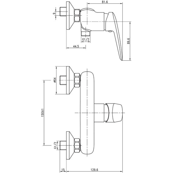 Набор смесителей 3 в 1 для душа Imprese Praha - фото 5