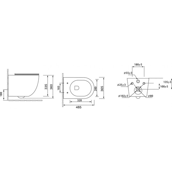 Инсталляция с подвесным унитазом комплект: Grossman Pragma 900.K31.01.000 с подвесным безободковым унитазом GR-4455SQ сиденье микролифт, крепление, кнопка смыва 700.K31.03.100.100 хром глянцевый - фото 8