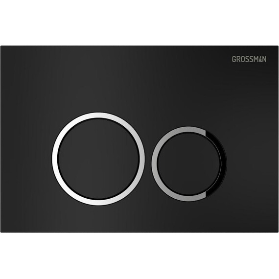 Инсталляция с подвесным унитазом комплект: Grossman Galaxy 900.K31.01.000 с подвесным безободковым унитазом GR-4479SQ сиденье микролифт, крепление, кнопка смыва 700.K31.01.210.210 чёрный матовый - фото 3