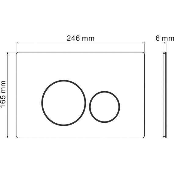Кнопка смыва Grossman Style 700.K31.05.21M.21M, чёрный матовый - фото 4