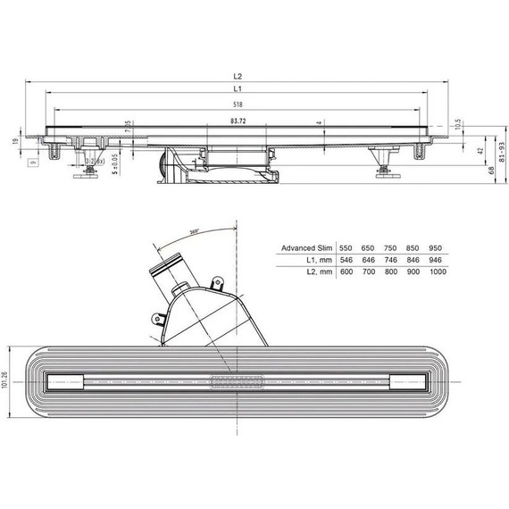 Трап Bettoserb Advanced Slim 650 13600033 - фото 6