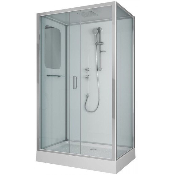 Душевая кабина Niagara Premium 120x80 см NG-6012-01QL, хром/прозрачное (безсиликоновая сборка) - фото 