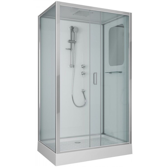 Душевая кабина Niagara Premium 120x80 см NG-6012-01QR, хром/прозрачное (безсиликоновая сборка) - фото 