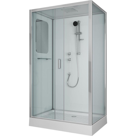 Душевая кабина Niagara Premium 120x80 см NG-6012-01QL, хром/прозрачное (безсиликоновая сборка) - фото 3