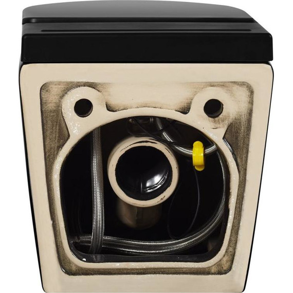 Унитаз подвесной безободковый с импульсным смывом Abber Bequem AC1108PMB с крышкой микролифт, чёрный - фото, картинка 5 Унитаз подвесной безободковый с импульсным смывом Abber Bequem AC1108PMB с крышкой микролифт, чёрный - фото 5