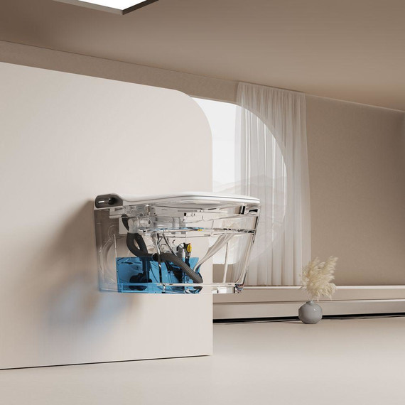 Электронный импульсный унитаз-биде Abber Rechteck AC1215S с крышкой микролифт - фото, картинка 10 Электронный импульсный унитаз-биде Abber Rechteck AC1215S с крышкой микролифт - фото 10