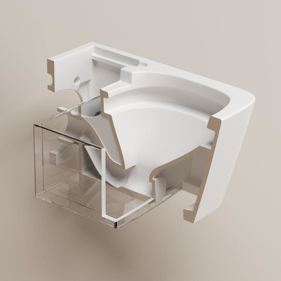 Электронный импульсный унитаз-биде Abber Rechteck AC1215S с крышкой микролифт - фото, картинка 11 Электронный импульсный унитаз-биде Abber Rechteck AC1215S с крышкой микролифт - фото 11