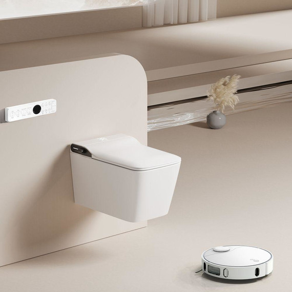 Электронный импульсный унитаз-биде Abber Rechteck AC1215S с крышкой микролифт - фото, картинка 3 Электронный импульсный унитаз-биде Abber Rechteck AC1215S с крышкой микролифт - фото 3