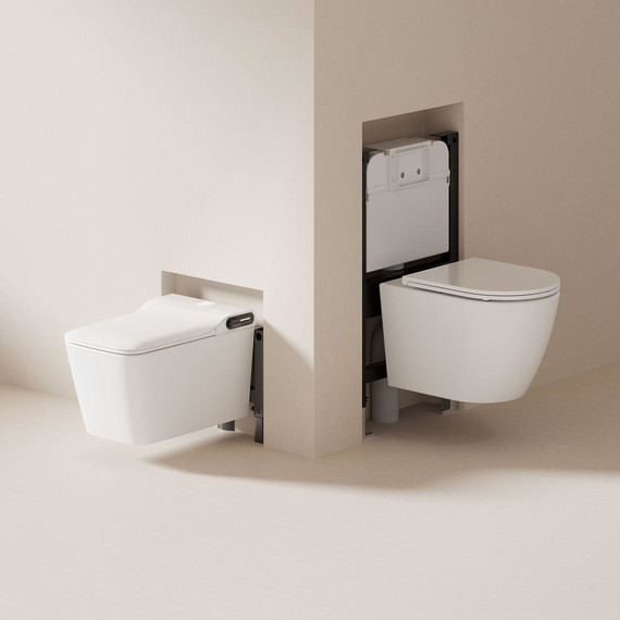 Электронный импульсный унитаз-биде Abber Rechteck AC1215S с крышкой микролифт - фото, картинка 9 Электронный импульсный унитаз-биде Abber Rechteck AC1215S с крышкой микролифт - фото 9