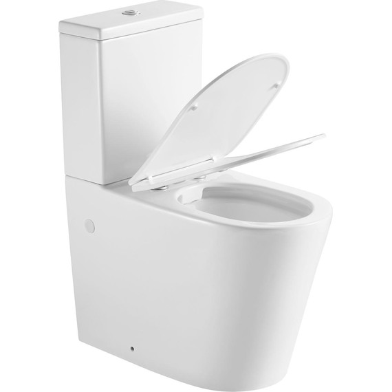 Унитаз-компакт безободковый Aquatek Оберон AQ1273H-00 с тонкой крышкой микролифт (увеличенная высота чаши унитаза 48 см) - фото 3