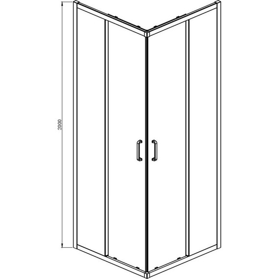 Душевое ограждение Aquatek 80x80 см AQ ARI KV 08020GM, оружейная сталь/прозрачное - фото 6