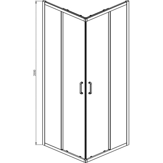 Душевое ограждение Aquatek 90x90 см AQ ARI KV 09020GM, оружейная сталь/прозрачное - фото 6