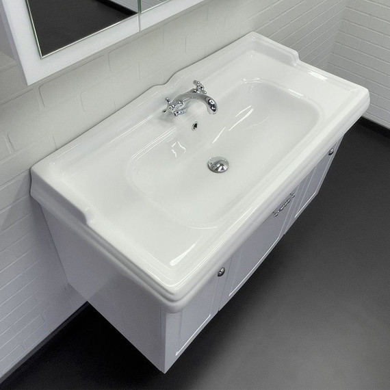 Тумба подвесная с раковиной Comforty Палини 100 см, белый - фото, картинка 7 Тумба подвесная с раковиной Comforty Палини 100 см, белый - фото 7