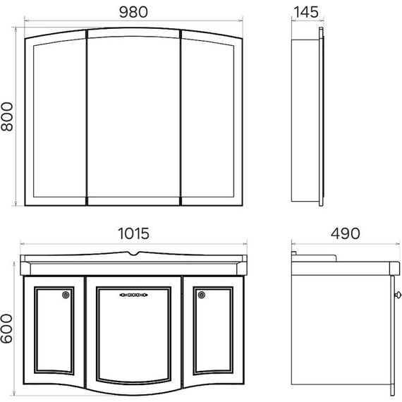 Зеркало-шкаф Comforty Палини 100 см, белый - фото 5